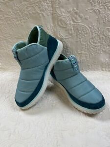LL Bean Mountain Classic Quilted Booties Womens Size 8 Turquoise/Ocean Teal