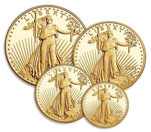 New Listing2021 American Eagle Gold Proof Four-Coin Set - Limited Edition - 21EFN