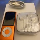 Apple iPod nano 5th Gen Orange (8 GB) New Battery New LCD - Fast Shipping