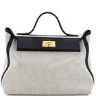 Hermes 24/24 Bag Canvas and Swift 35 Black, Neutral