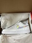 WOMEN'S NIKE COURT VISION  CASUAL SHOES WHITE METALLIC SILVER SIZE 6.5