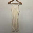 Vintage Texsheen nylon lace lingerie slip size 34 ivory nightgown