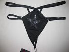 Romwe strappy sequin star graphic g-string panties XS S M black nwt Y2K kawaii
