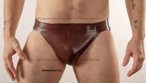 SALE OFFER: mens RUBBER JOCkSTRAP, 0.8mm rubber, Chocolate Brown, Size  32
