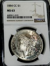 1884 CC $1 Morgan Silver Dollar - NGC MS63