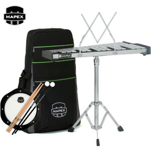 Mapex MPK32P Backpack Percussion Kit with Adjustable Stand, Pad, Sticks, Mallets