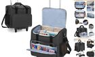 Rolling Scrapbook Tote Craft Organizers and Storage with Wheels, Craft Black