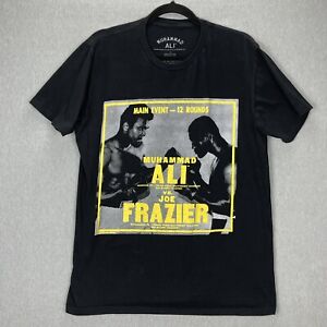 Muhammad Ali Vs Joe Frazier Boxing Graphic T-shirt Mens Adult Large Black