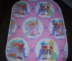 Sesame Street Zoe Elmo Pink Toddler Bed Comforter Blanket Quilted Security Lovey