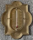 Vintage Gump’s Brass Wall Mount Thermometer with Celsius, Fahrenheit, & Reaumur