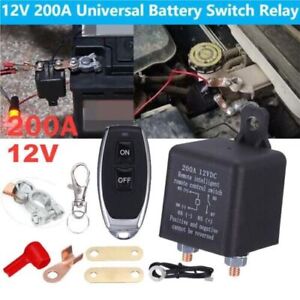 Car Battery Isolator Switch Disconnect Power Kill Master Cut Off Remote Control