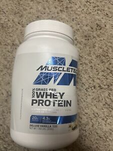 MuscleTech Grass-Fed 100% Whey Protein, Deluxe Vanilla, 1.8 lbs (816 g)