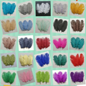 Hot Sale 10-100pcs Beautiful Natural Ostrich Feathers 6-8inch/15-20cm 36 Colors