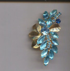Vinrage  aqua blue cabochon pin Brooch