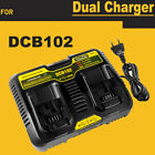12-20V DCB102 Dual USB Port Li-ion Battery Fast Charger For DeWalt DCB200 DCB206