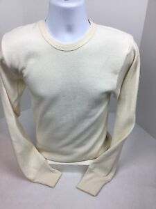 Indera Mens Long Johns Thermal Underwear Top  Beige Size  38-40 Tall