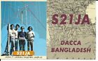 QSL 1974 Bangladesh Map  radio card