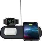 Mophie 3-in-1 Wireless Charging Pad for iPhone & Apple Watch, Black