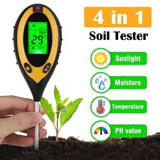 LCD Digital PH Soil Tester Water Moisture Temperature Sunlight Test Meter Plant