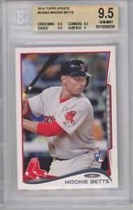 2014 Topps Update Mookie Betts Rookie Card RC #US26A BGS 9.5 Gem Mint