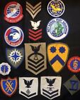 Lot 15 Vintage Military Patches WW2 Navy Fire Chief Petty Fire Control Army