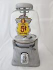 SILVER KING Or HOT NUT HAND BLOWN Gumball/Peanut Machine GLOBE - 5c Decal - 007