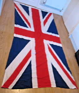 Old large original vintage Panel Stitched Union Jack Flag 8'.6.1/4