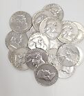 Franklin Half Dollars 90% silver -10 coins $110.00