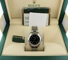 Unworn 2007 Rolex Oyster Perpetual 177200 Black Dial SS Oyster W Papers 31mm