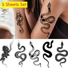 5 Snakes /Set Temporary Tattoo Stickers Waterproof Rose Arm Body Art Fake Tattoo