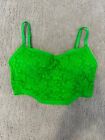 PINK neon green bralette size x-small