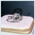 2.50Ct Round lab created diamond Sparkle Halo Engagement Ring White Gold
