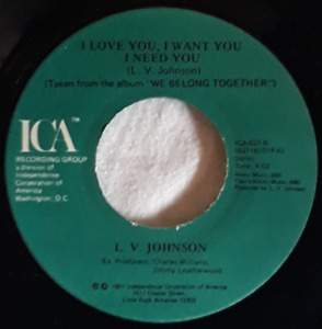 northern soul L V JOHNSON I Love You I Want You I Need You ICA 027 M-