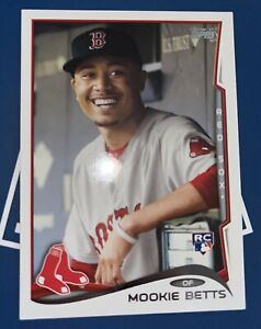 2014 TOPPS Update Mookie Betts Rookie Card RC US26 Smiling SP Read