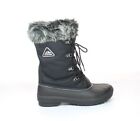 Aleader Womens Black Snow Boots Size 10 (7464082)