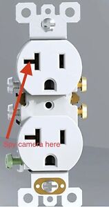 4K WiFi Spy Camera Hidden in AC Wall Outlet Both Outlets are Fully Functional