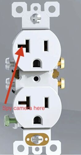 4K WiFi Spy Camera Hidden in AC Wall Outlet Both Outlets are Fully Functional