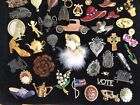 43 Piece Mixed Theme Tone Material Fashionista Frame Retro Brooch Lot￼