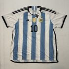 2023 Adidas World Cup 3 STAR Argentina Home MESSI Jersey Size 3XL 100% Authentic