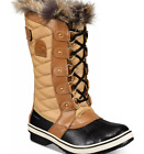 Sorel 8.5 Women Tofino II WP  Winter Snow Boots Waterproof Faux Fur Black Curry