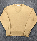 Lord Jeff Wool Sweater Mens Medium Brown V Neck Virgin Lambswool USA