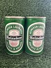 2 Heineken Lager Beer Pull Tab Beer Cans Netherlands VTG