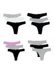 Victoria's Secret Cotton Thong Panties Underwear Set of 3 S/M/L NWT
