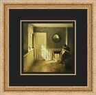 Peter Ilsted Interior with a Girl Reading Custom Framed Print