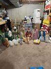 Vintage Empire Complete Nativity Set 13 Piece Christmas Lighted Blow Mold