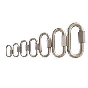 Carabiner Quick link Strap Connector Steel Chain Repair Shackle D Shape