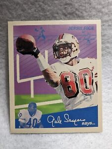 Jerry Rice 1997 Fleer Bubble Gum Gayle Sayers Says #80 Mini Card