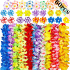 60PCS Hawaiian Luau Leis Party Decorations Supplies Tropical Flowers Necklaces