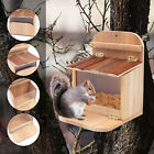 Outdoor Hanging Squirrel Feeder Squirrel Feeding Box Wooden House For Yard Tree