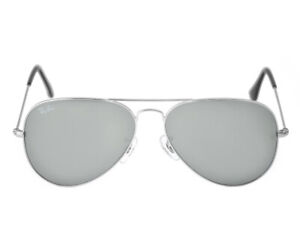 Ray-Ban Sunglasses RB3025 Aviator Mirror Silver Frame Silver Mirror Lens 58mm